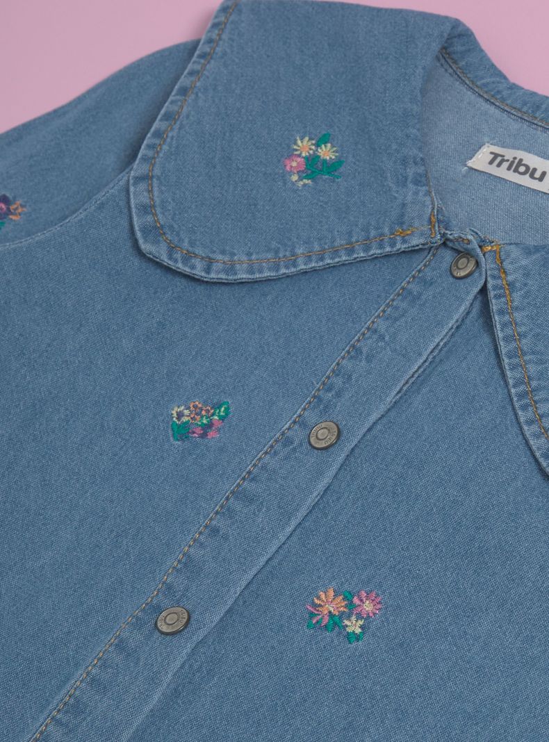 Vestido Denim Full Bordado-2