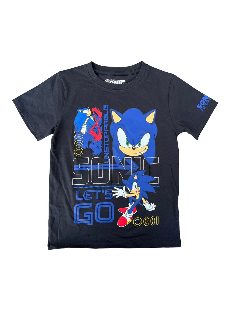Polera Manga Corta Niño Let's Go Sonic-0