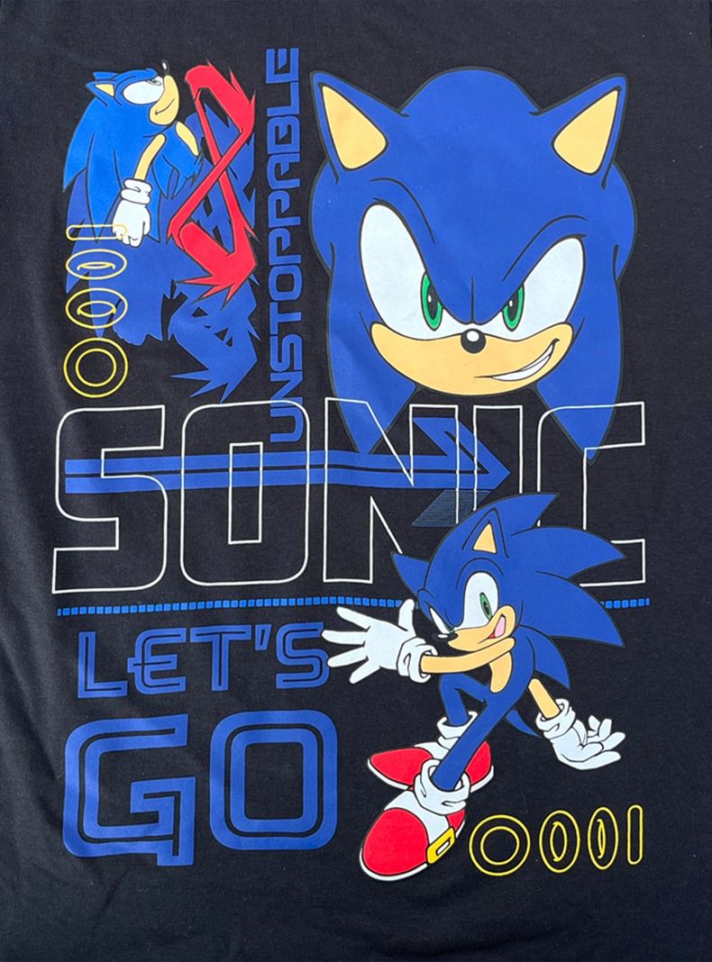 Polera Manga Corta Niño Let's Go Sonic-2
