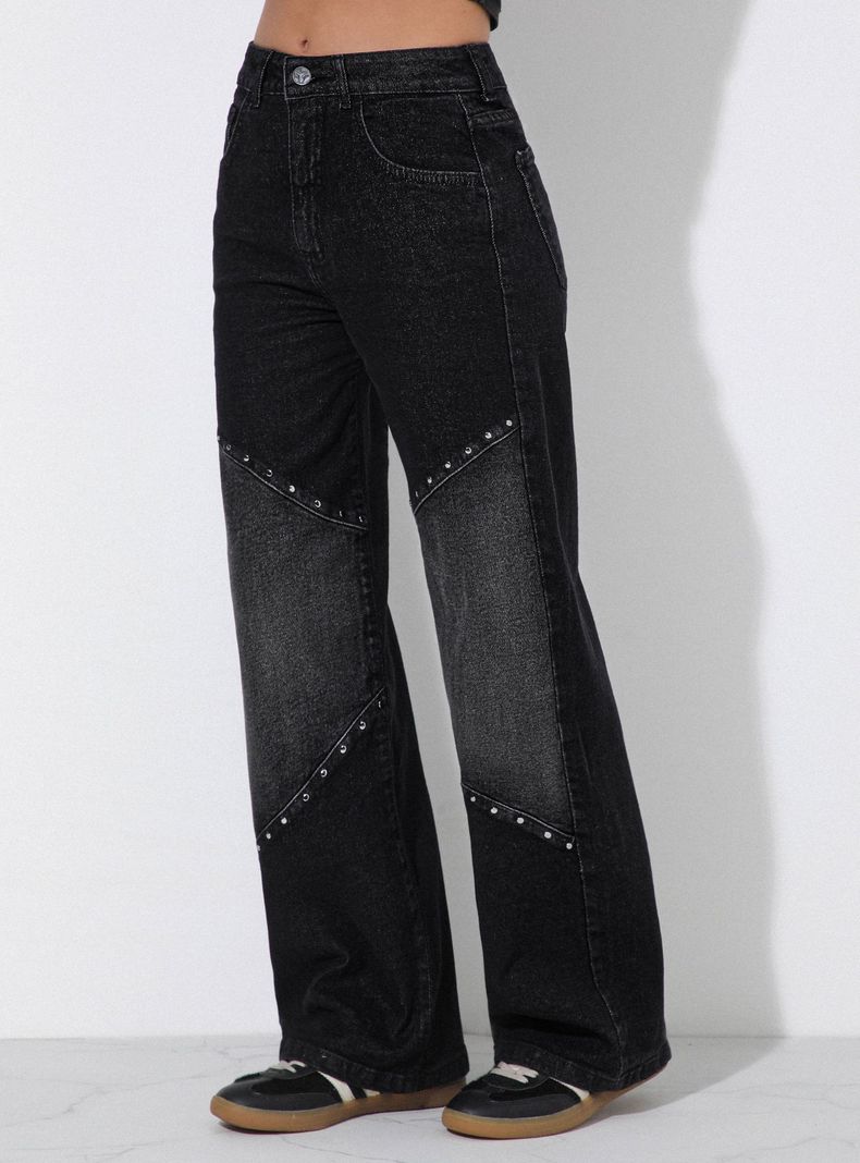 Jeans Pants Cortes Tachas-2