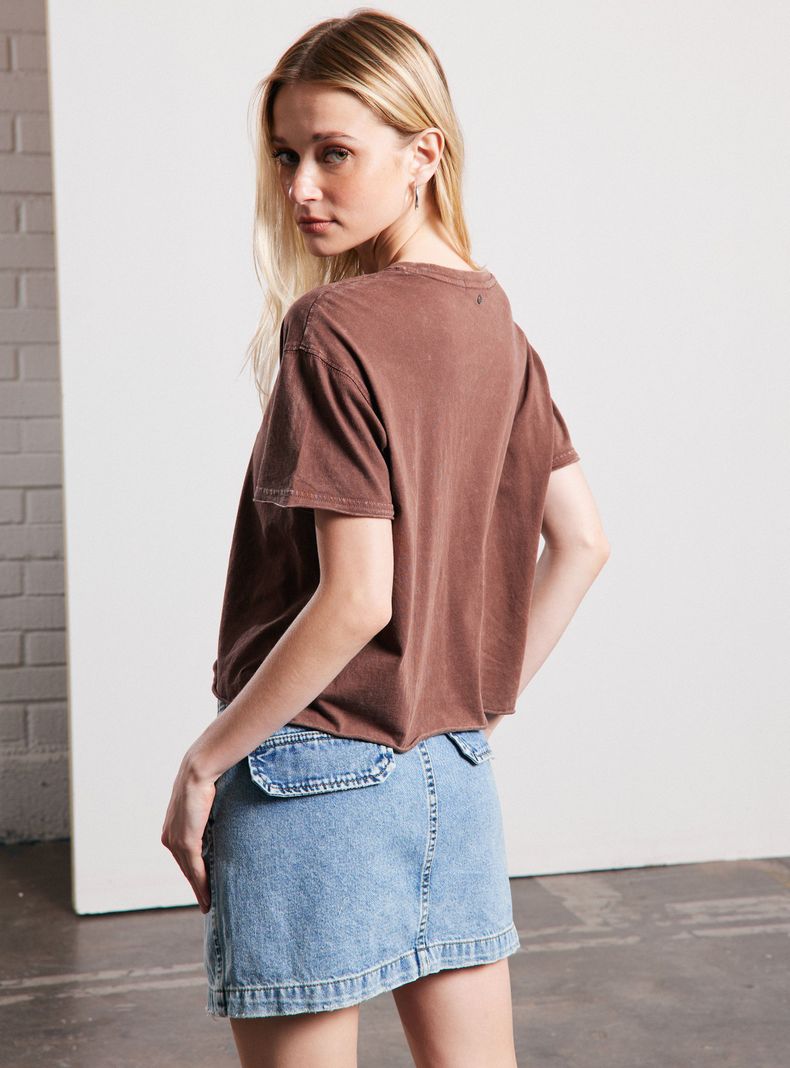 Polera Lavada con Chest Print-1