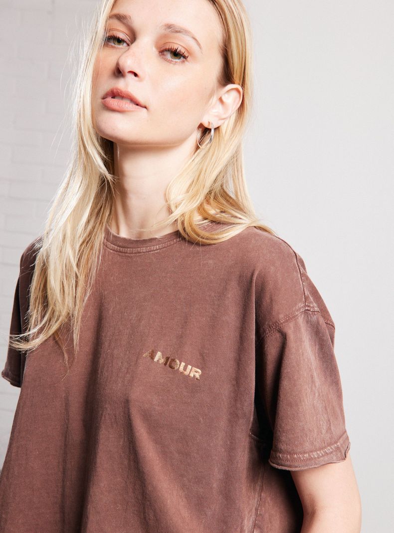 Polera Lavada con Chest Print-2