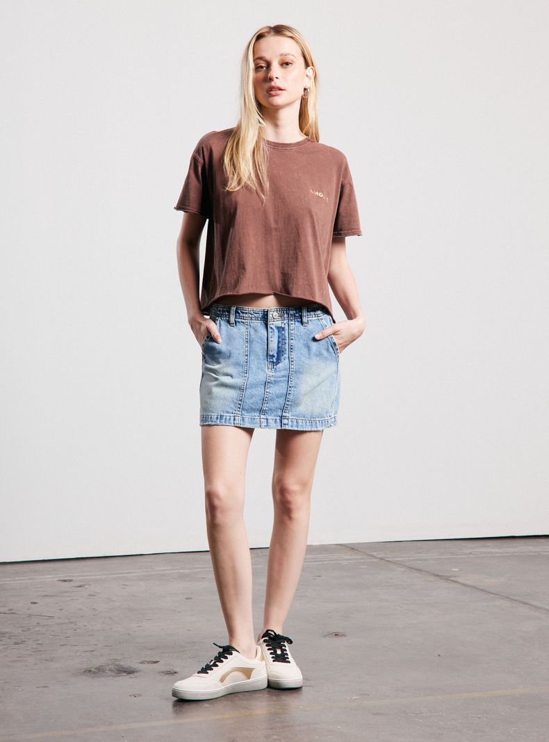 Polera Lavada con Chest Print-4
