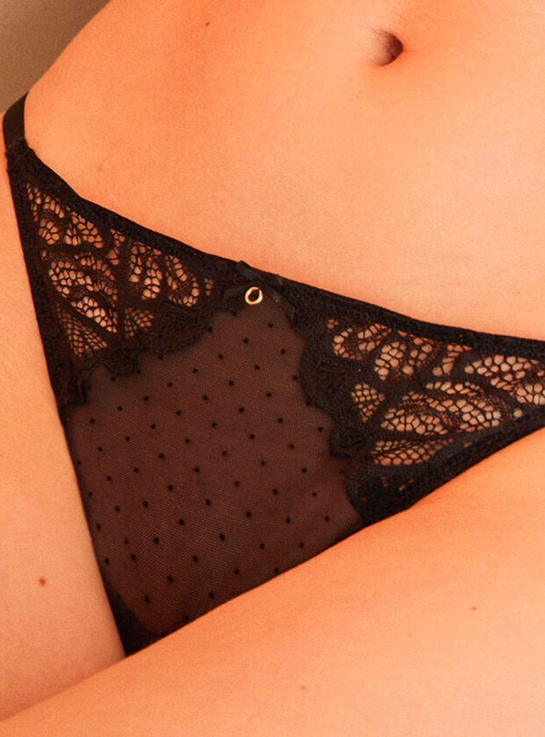 Colaless Encaje Tul Fino Sólido-2