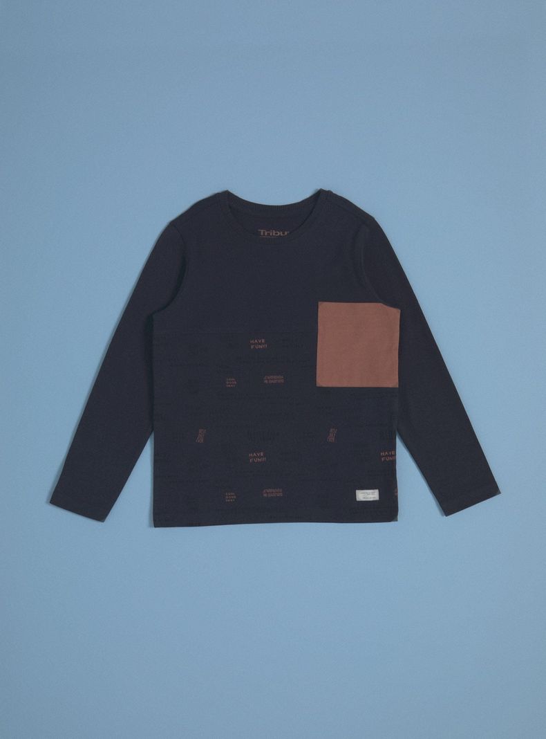 Polera Color Block Bolsillo-2