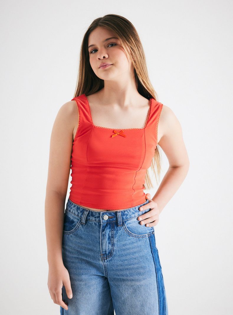 Polera Tipo Corset Lencera-0