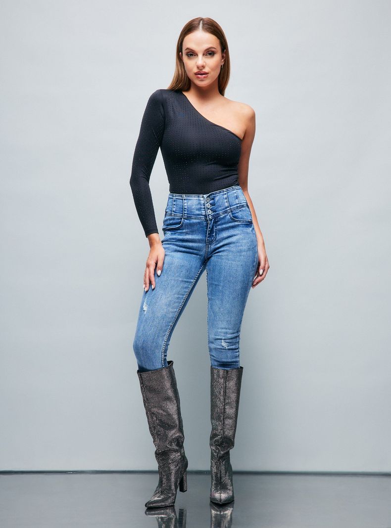 Body One Shoulder Asimétrico Full Stress-4