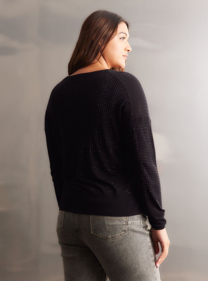 Sweater Aplicación Full Strass-1