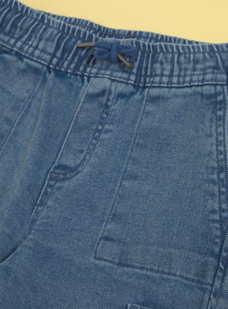 Jeans Denim Cargo Acid Wash-3