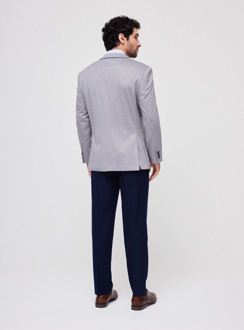 Vestón Recto Knit Gris-5