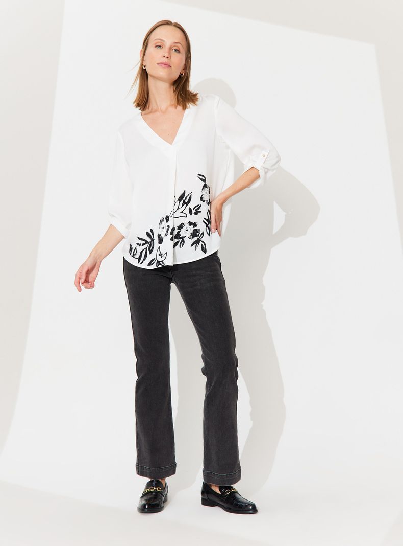 Blusa Satinada y Cuello Cruzado-4