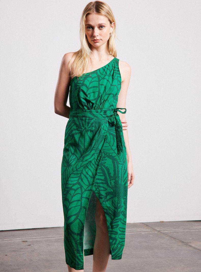 Vestido Una Manga Full Print-0