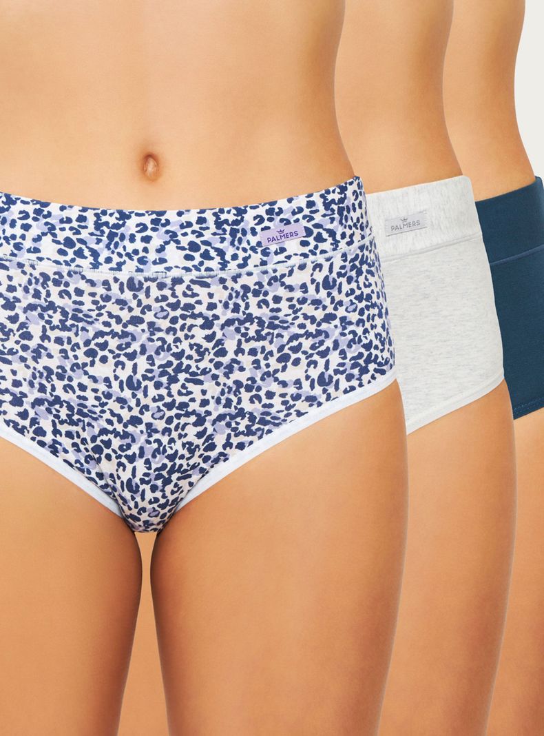 Pack 3 Hikini Algodón Pretina Alta-0