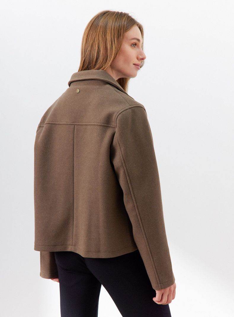 Chaqueta Crop de Paño-1