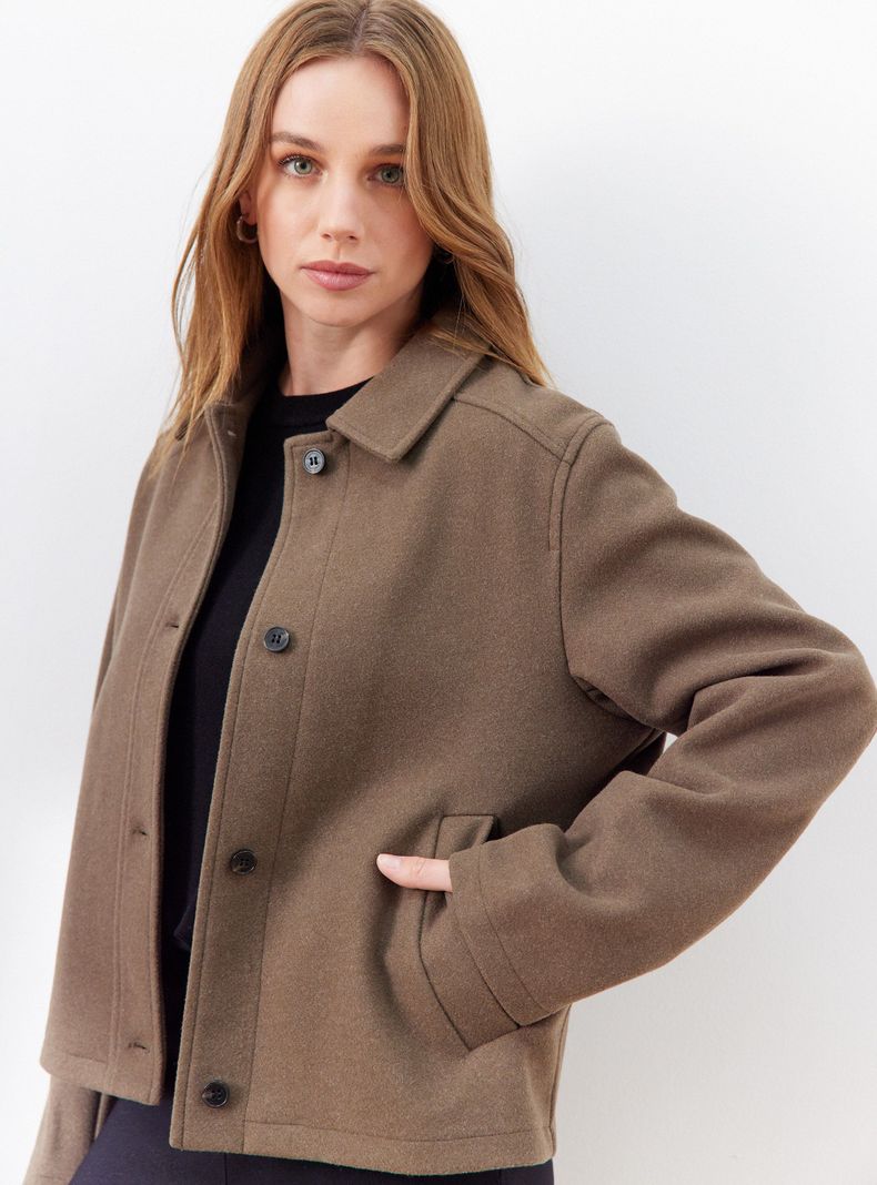 Chaqueta Crop de Paño-2