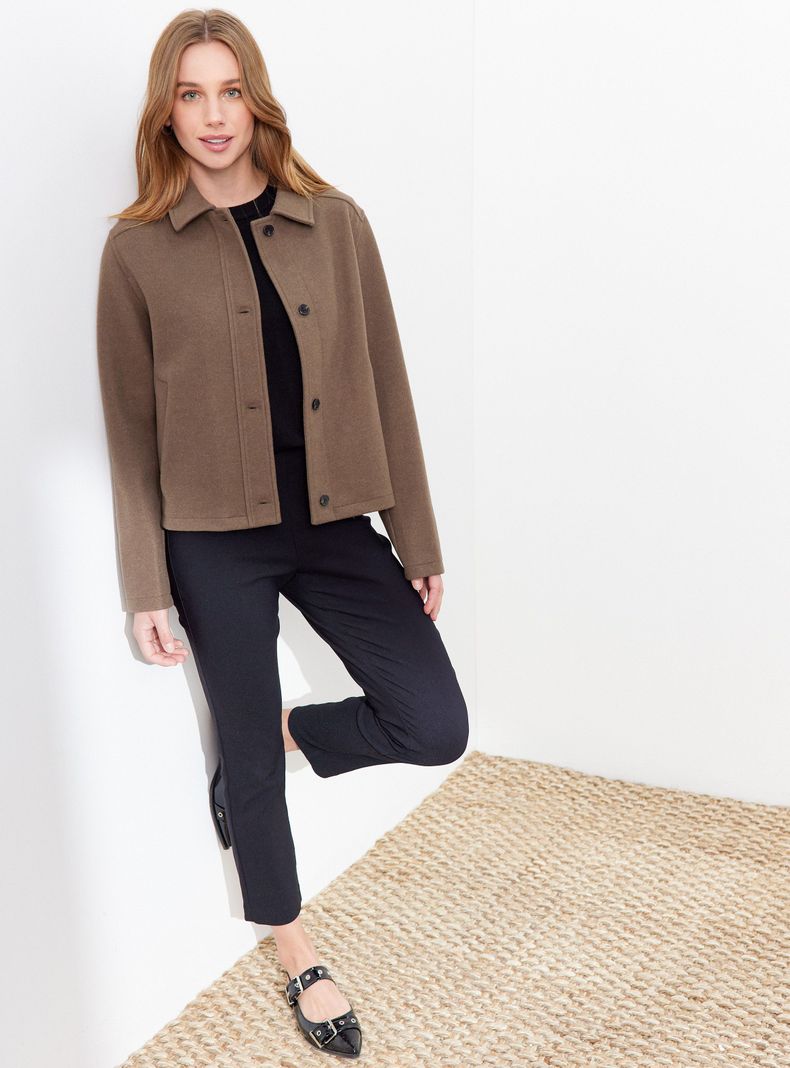 Chaqueta Crop de Paño-4