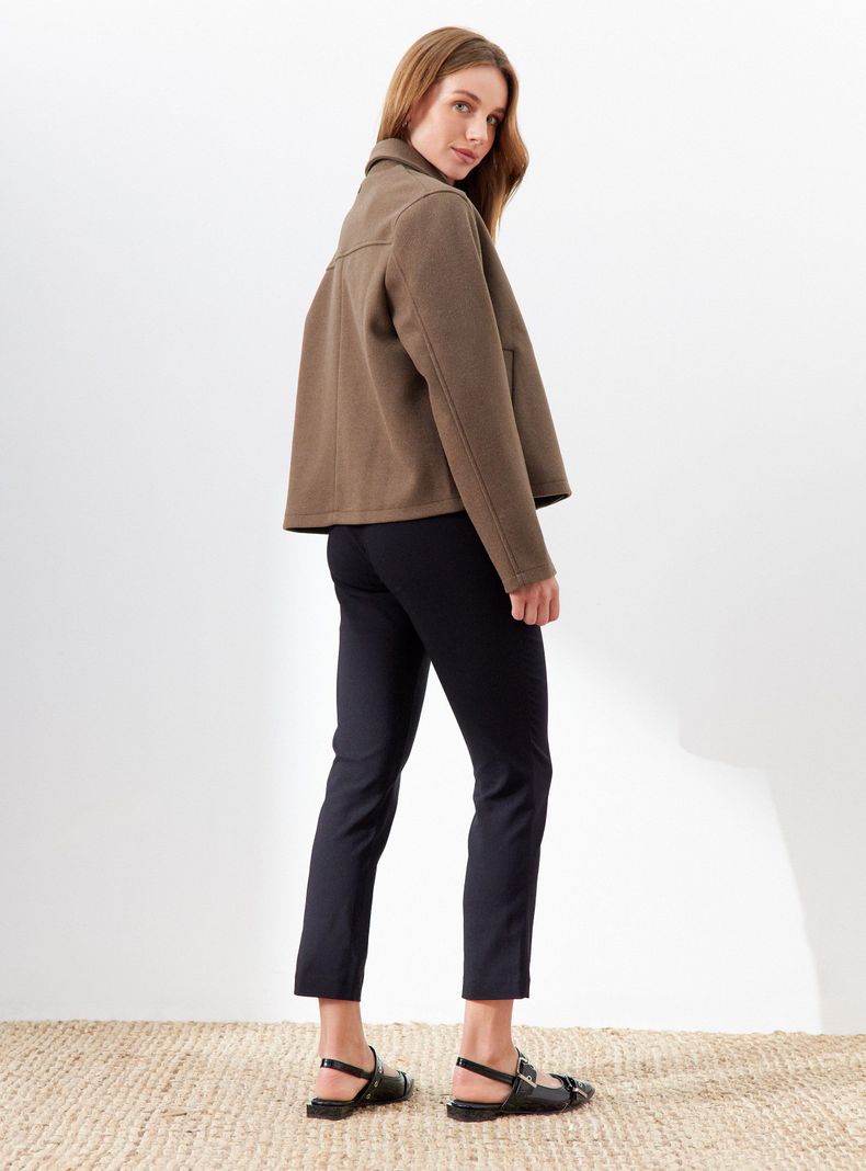 Chaqueta Crop de Paño-5