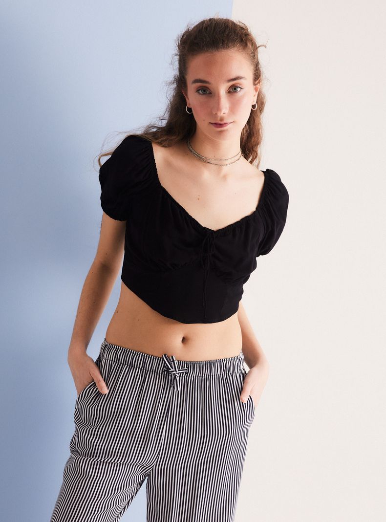 Blusa Tipo Corset Panal-0