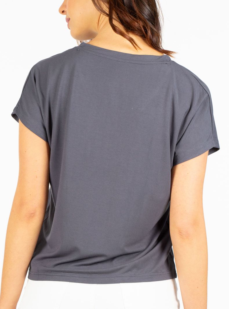 Polera Manga Corta Hombro Caído V Neck Snake-1