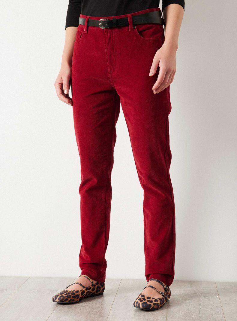 Pantalón Cotelé Slim Fit con Cierre-0