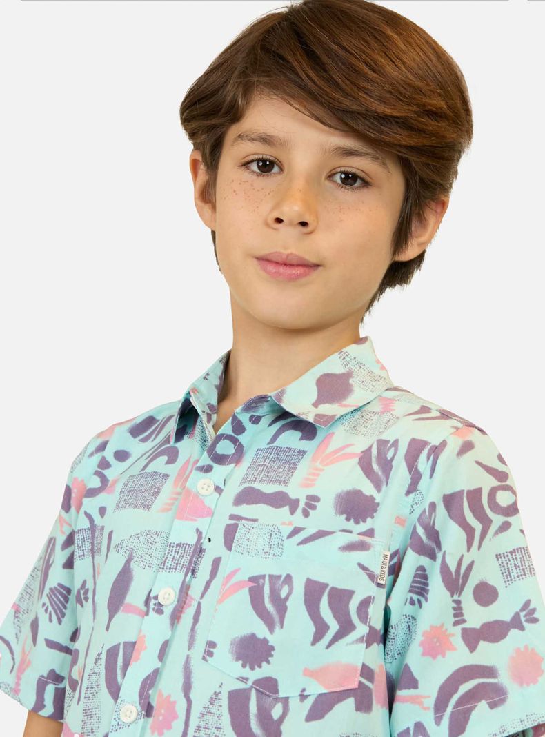 Camisa Abstract Summer Manga Corta-2