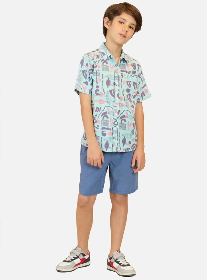 Camisa Abstract Summer Manga Corta-3
