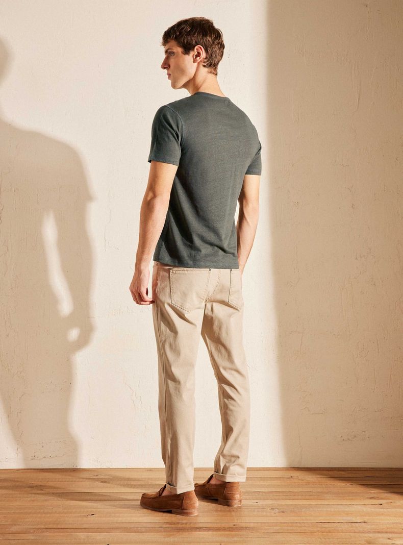 Polera Lino Slim Cuello Redondo-5
