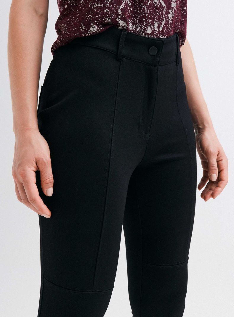 Pantalón Leggings Scuba con Cortes en Rodillas-2