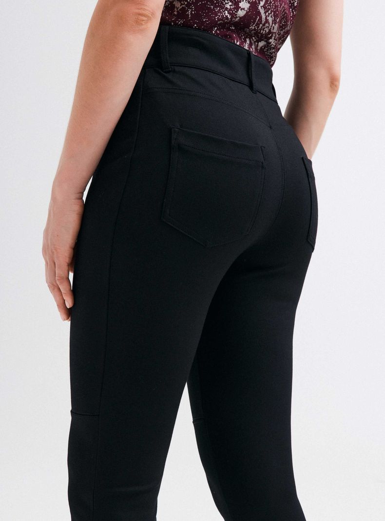 Pantalón Leggings Scuba con Cortes en Rodillas-3