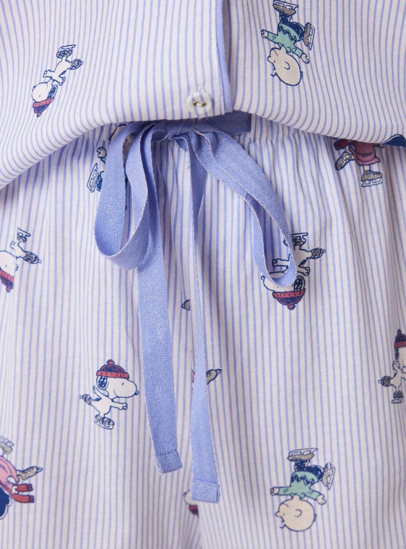 Pijama Camisero Largo Algodón Estamado Allover-4