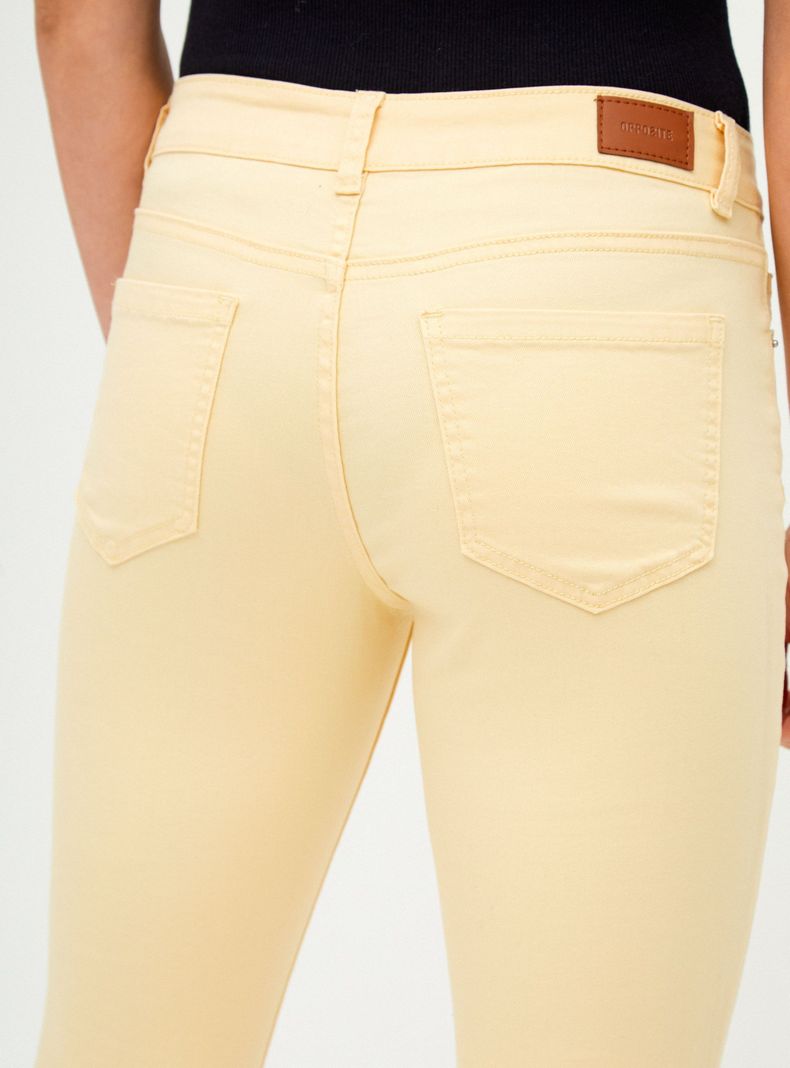 Jeans Color Tiro Alto 1 Botón-2