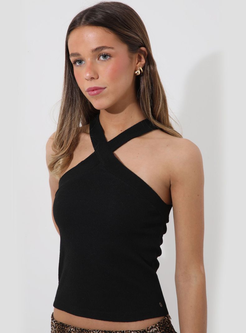 Top Halter Black