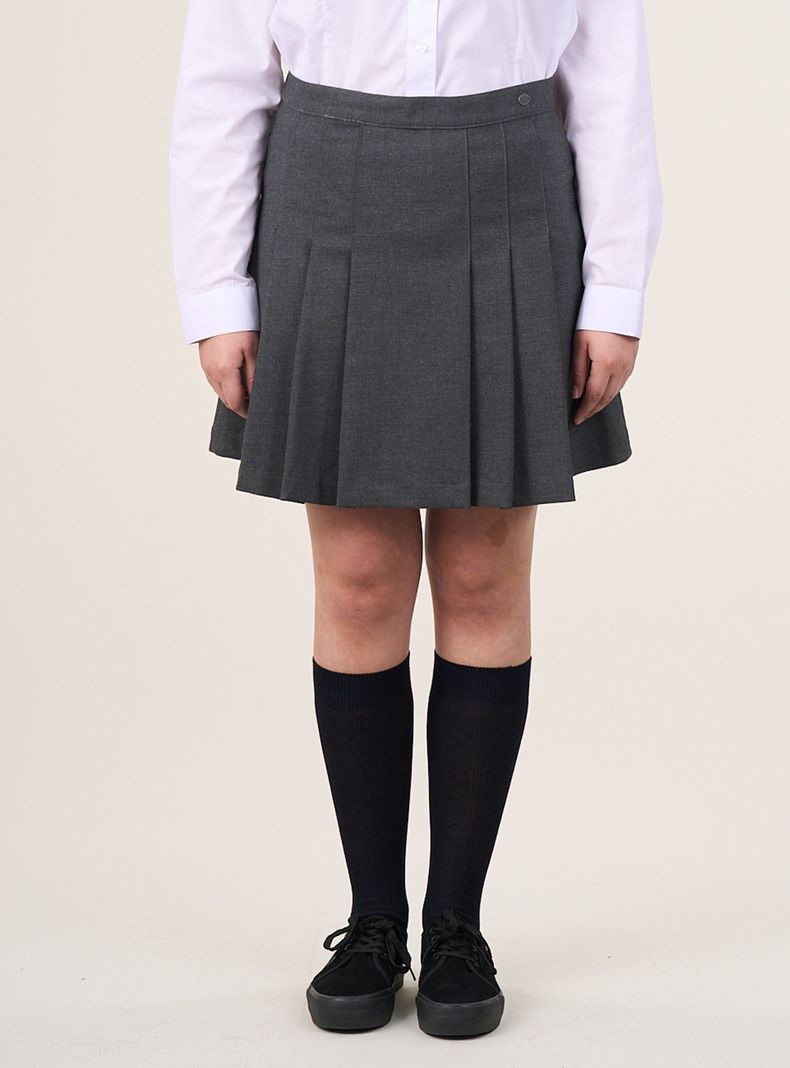 Falda Gris Falda Escolar Niña-0