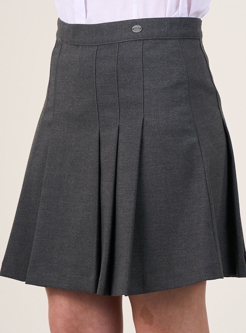 Falda Gris Falda Escolar Niña-3