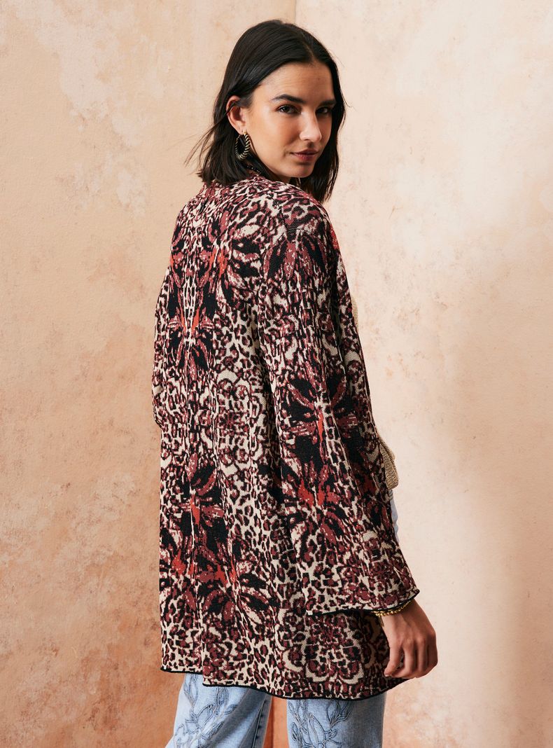 Chaleco Manga Larga Tejido en Jacquard-1
