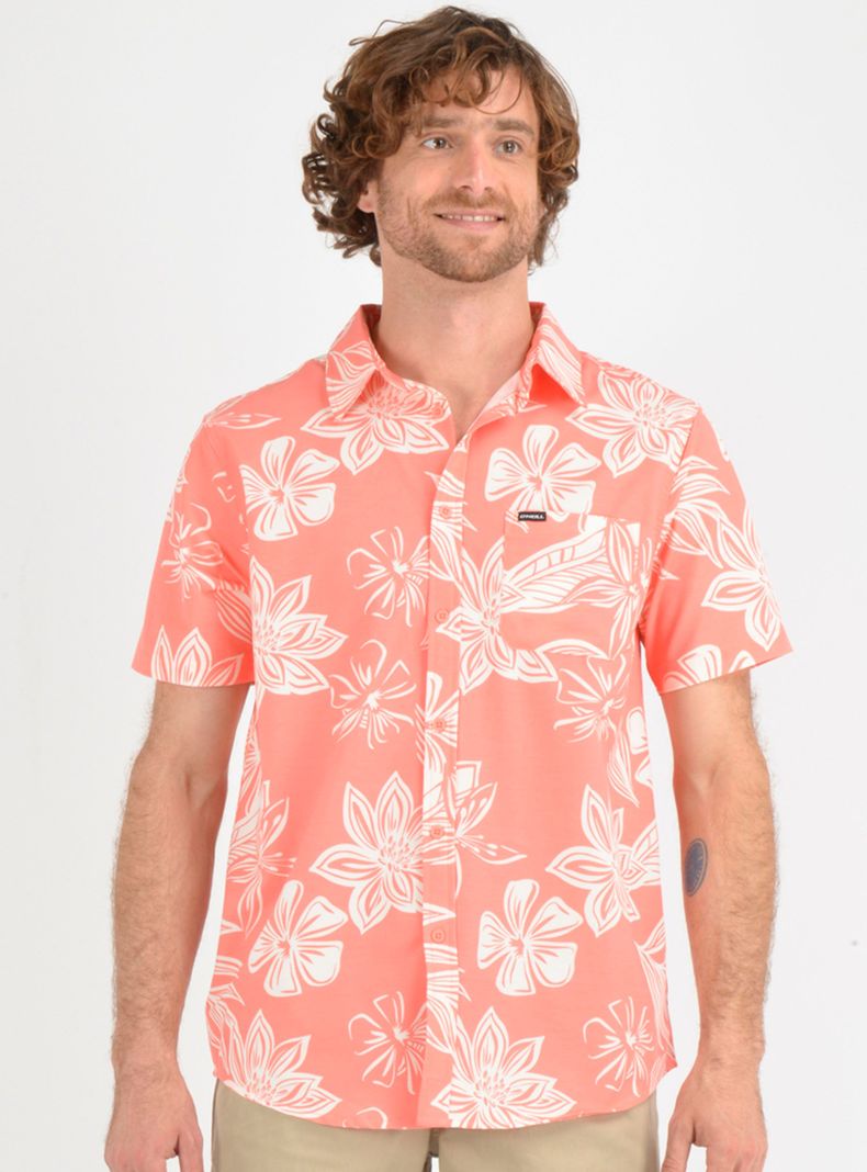 Camisa Print Flores Hawaii-0