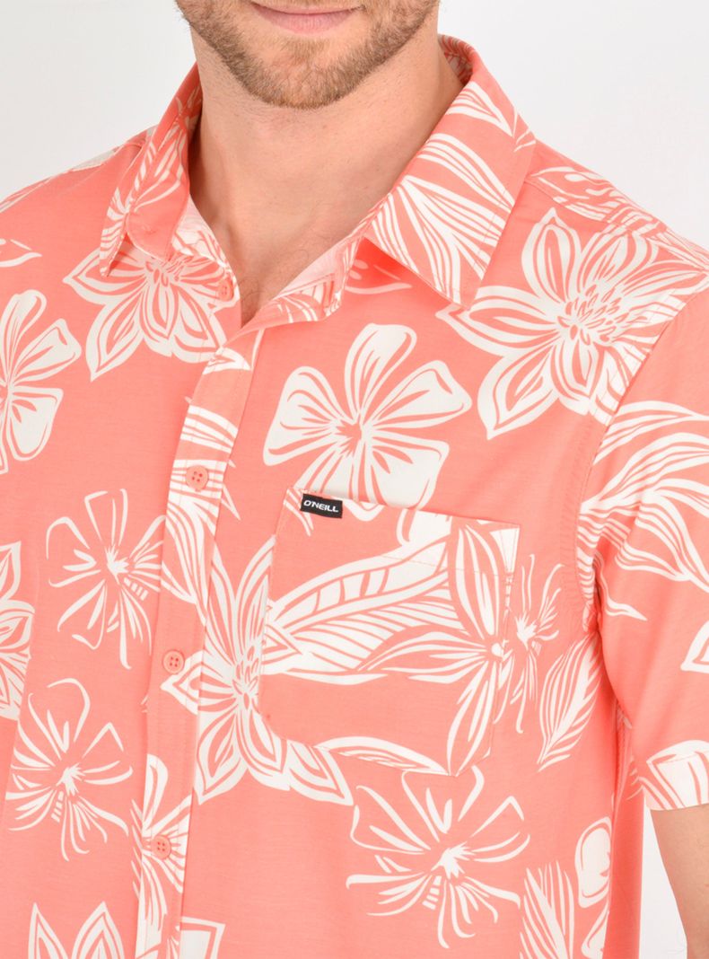 Camisa Print Flores Hawaii-3