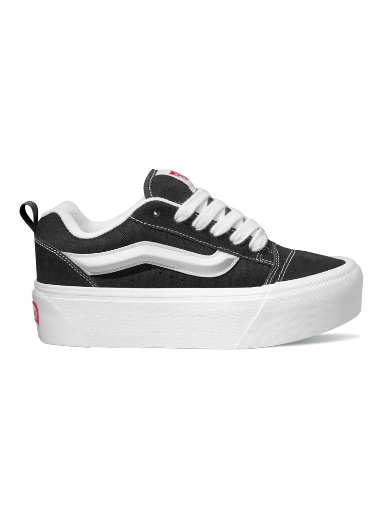 Zapatilla Urbana Knu Stack Blk Cuero Mujer
