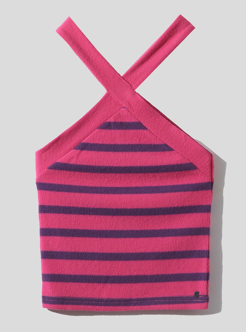 Top Halter Rayas Pink-3
