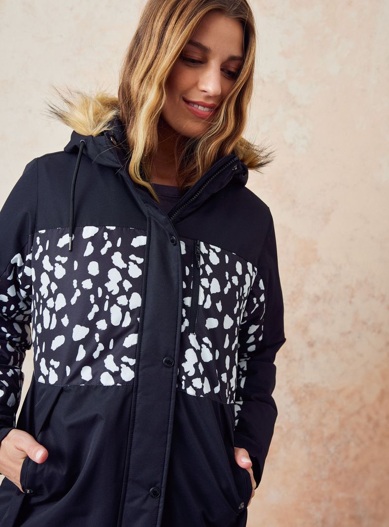 Parka con Cierre y Gorro con Pelo-2