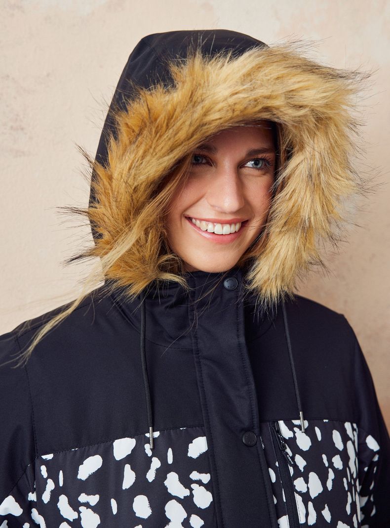 Parka con Cierre y Gorro con Pelo-3