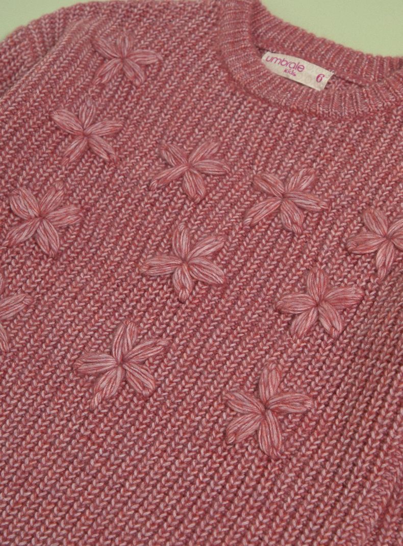 Chaleco Cerrado Suave con Flores Bordadas-4
