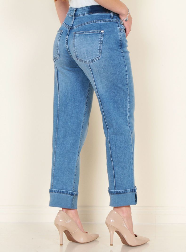 Jeans Ballon Tiro Alto Alforza Basta Roll Up Pretina-1