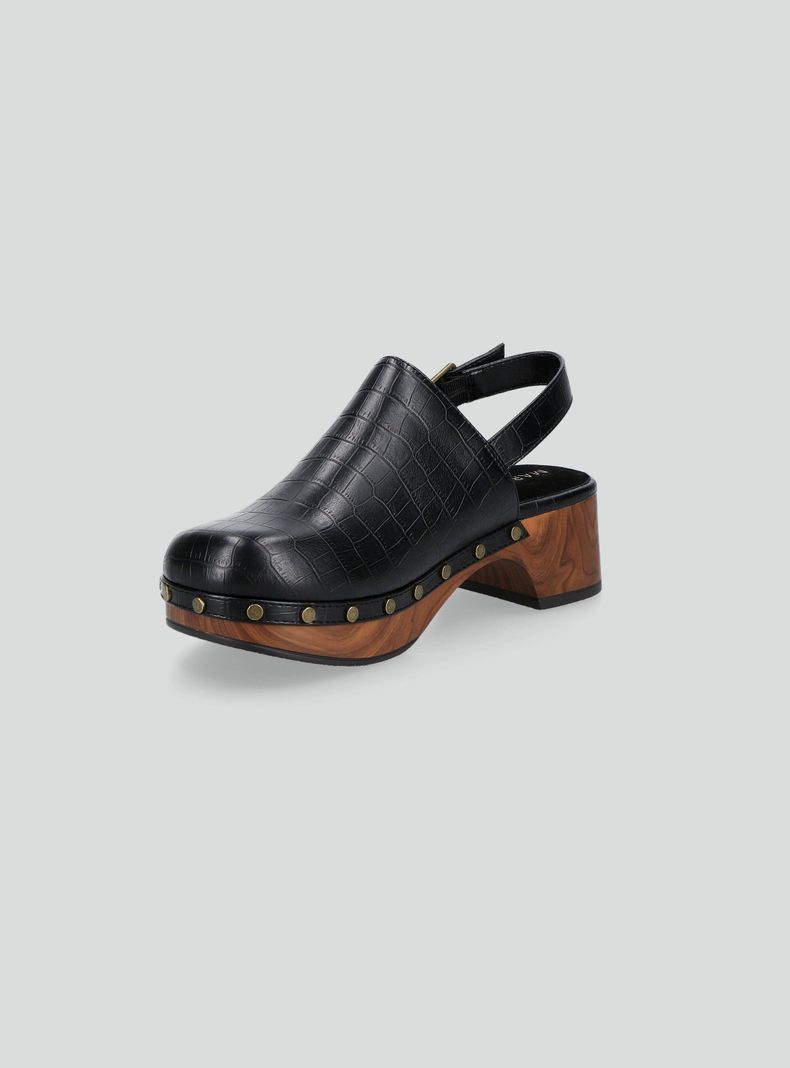 Zueco Cuero Sintético Mujer-2