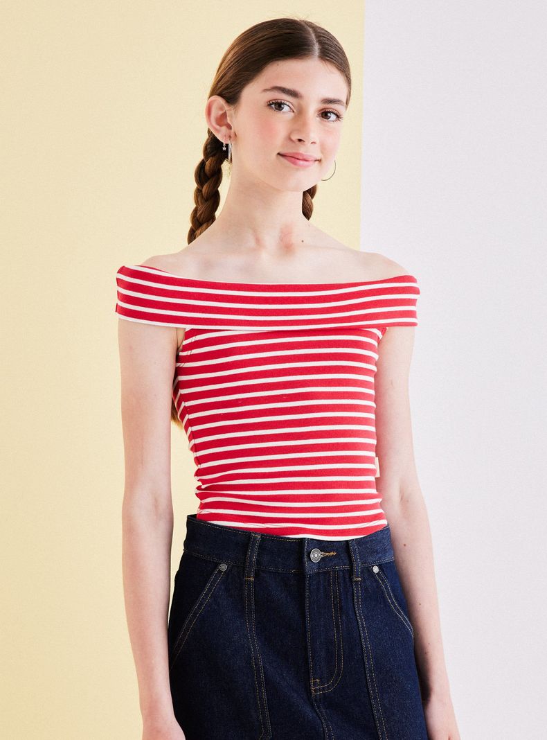 Polera Rayada Moda-0