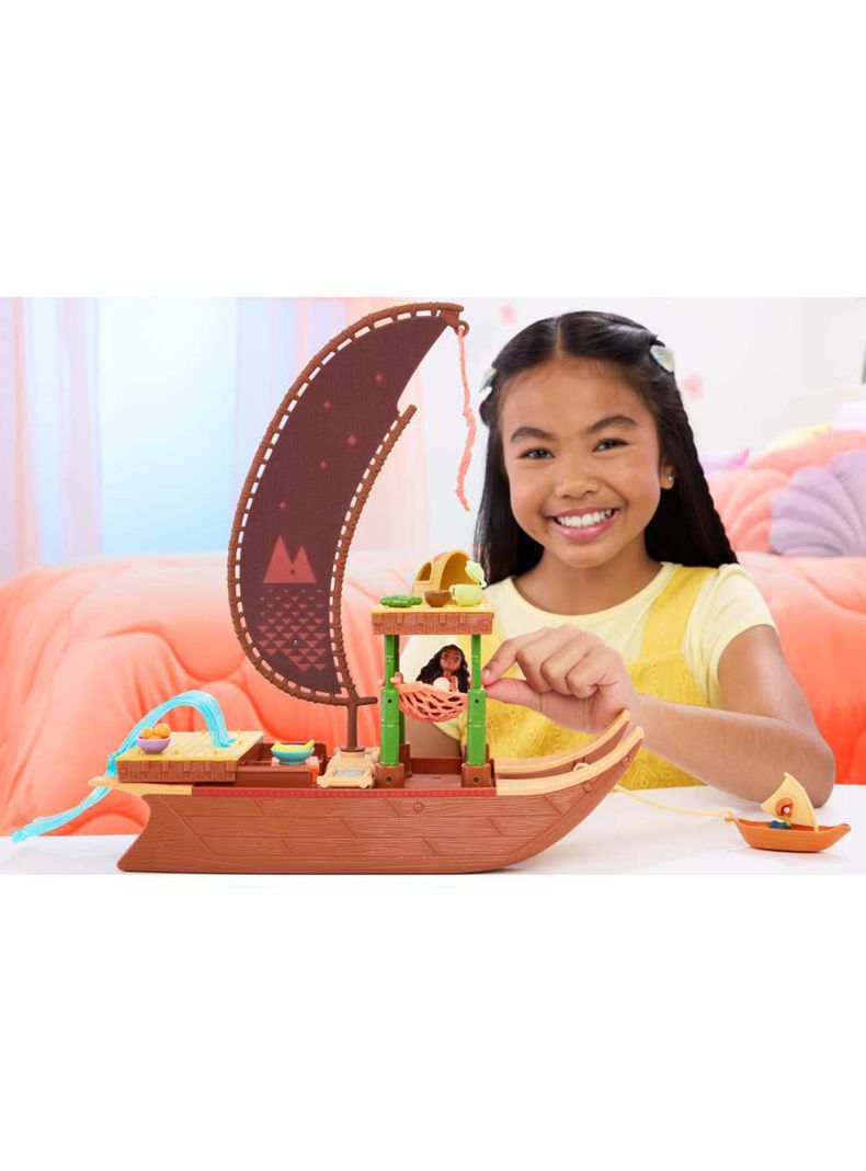 Juego Canoa de Aventuras con Mini Muñeca Moana + Accesorios-5
