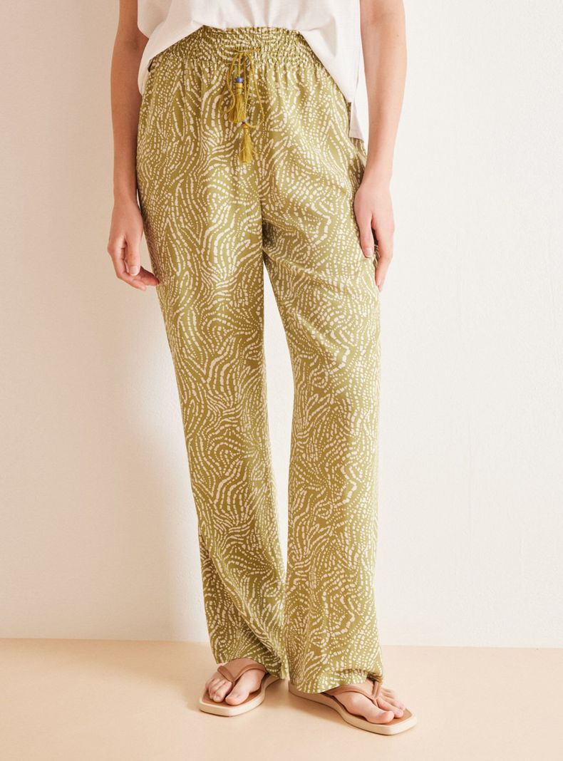 Pantalón Estampado Étnico-0