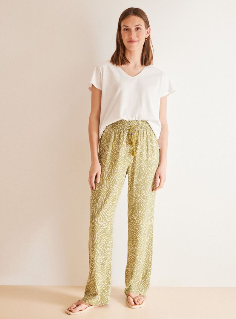 Pantalón Estampado Étnico-3