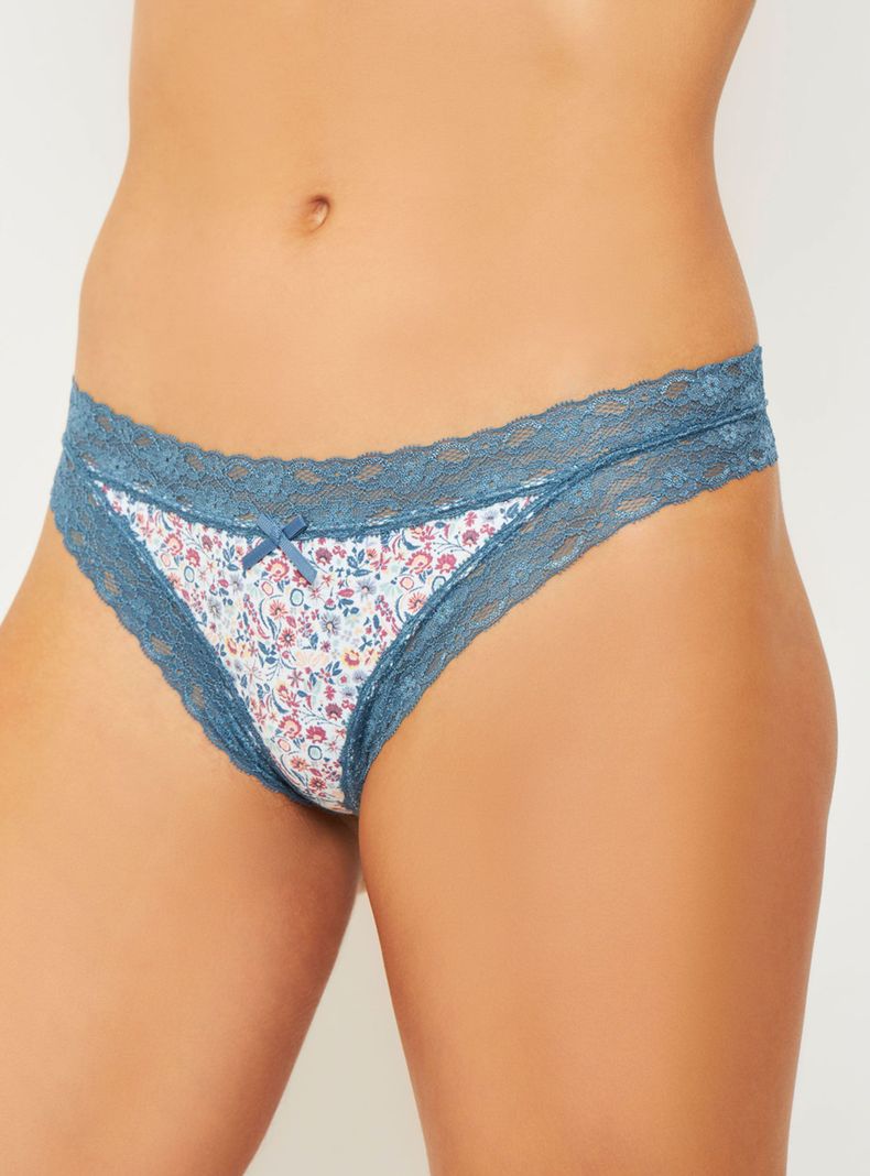 Pack 4 Mini Culotte Algodón Encaje-1
