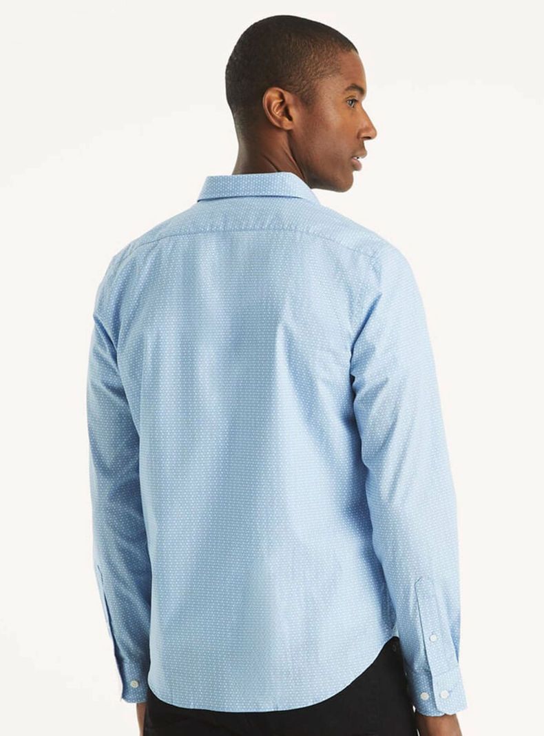 Camisa Casual Full Estampada Hexagonos Mini-1